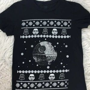 Star Wars Christmas Death Star Storm Trooper t-shirt in black